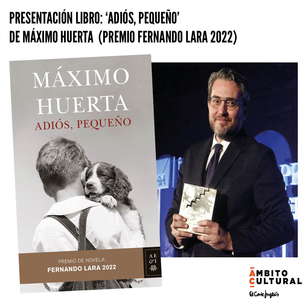 Imagen del evento PRESENTACIÓN PREMIO FERNANDO LARA 2022: MÁXIMO HUERTA